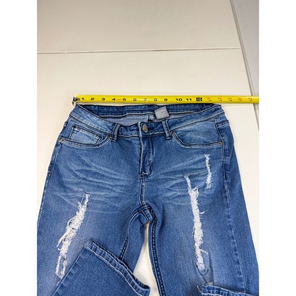 Sowdgirl Jeans Women's Size 9 Blue Denim Distressed Whiskered Wash - Picture 6 of 8